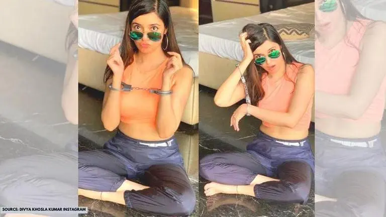 Divya Khosla Kumar wears handcuffs at home, fans call it a 'kinky idea' amid lockdown Divya Khosla Kumar