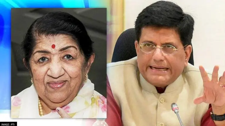 Lata Mangeshkar critical: Union Min Piyush Goyal visits singer, conveys PM Modi's wishes lata mangeshkar