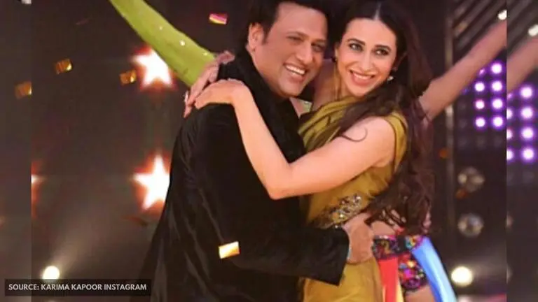 Unseen pic of the day: When Govinda & Karisma twinned in purple for a film shoot unseen