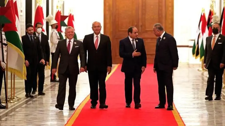 'We're unified': Egypt's Sisi meets Iraqi PM, Jordan's King on his maiden trip to Baghdad Al-Sisi