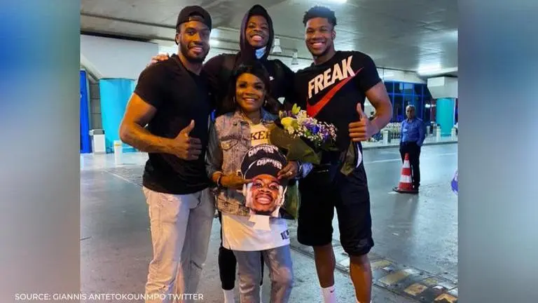 Giannis Antetokounmpo welcomes brother Kostas after winning NBA championship: watch Giannis Antetokounmpo