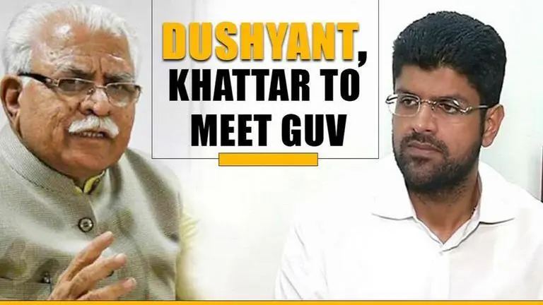 Dushyant Chautala, ML Khattar to meet Haryana Governor today Dushyant chautala