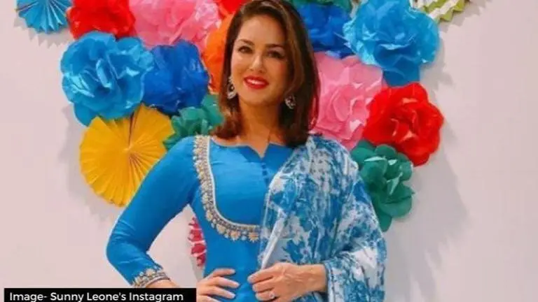 Sunny Leone needs an 'army' to fit her into a dress, shares hilarious BTS video Sunny Leone