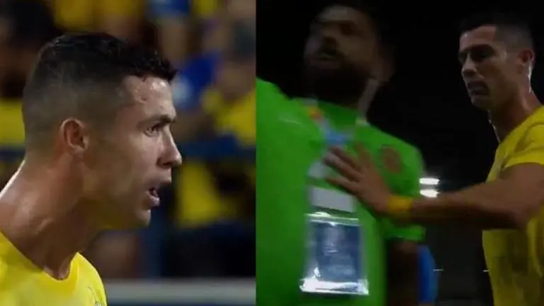 Cristiano Ronaldo gets furious and pushes official after being denied penalty - WATCH