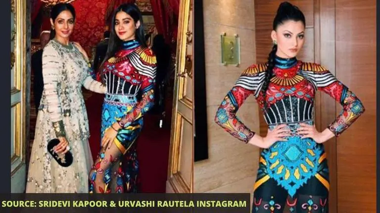 Urvashi Rautela or Janhvi Kapoor, who donned the multi-coloured semi-sheer outfit better? Urvashi Rautela
