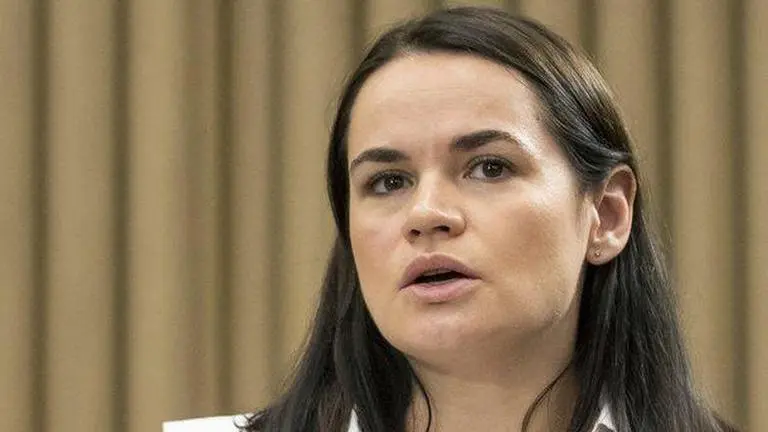 Opposition leader calls for international pressure on Lukashenko regime