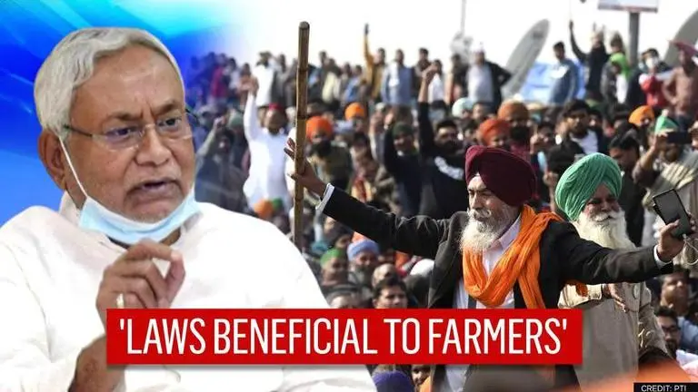 Nitish Kumar meets PM Modi, says 'farm laws in the interest of farmers' Nitish Kumar