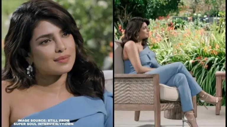 Critics decode Priyanka Chopra's one-shoulder blue jumpsuit worth 1L for Oprah's interview Image: Priyanka Chopra/ Credit: Stills from Super Soul Interview/YT: OWN