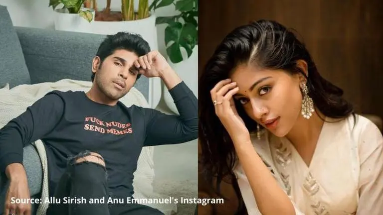 Allu Sirish wishes rumoured girlfriend Anu Emmanuel on Instagram; latter calls it "adorbs" allu sirish