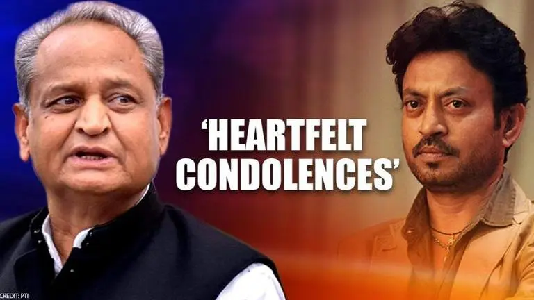 Irrfan Khan's demise: Rajasthan CM Gehlot pays tribute; prays for star's soul and family Ashok Gehlot