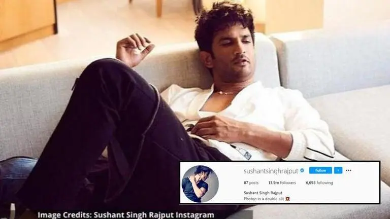 Sushant Singh Rajput's IG followers increase by 2 million after his demise sushant singh rajput