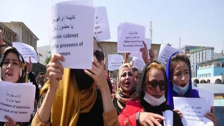 Afghan women protest against Taliban's anti-education policy in Kabul Taliban