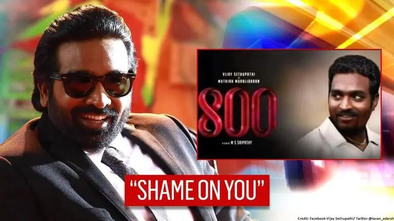 'Shame on Vijay Sethupathi' trends as Muralitharan biopic '800' announcement draws flak 'Shame on Vijay Sethupathi' trends as Muttiah biopic '800' announcement draws flak
