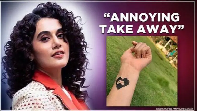 Taapsee Pannu shows 'Game Over' tattoo in throwback pic, recalls hassle of maintaining it Taapsee