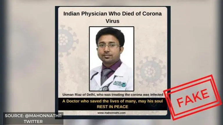 Fact Check: Did a Delhi-based doctor die because of coronavirus? fact check