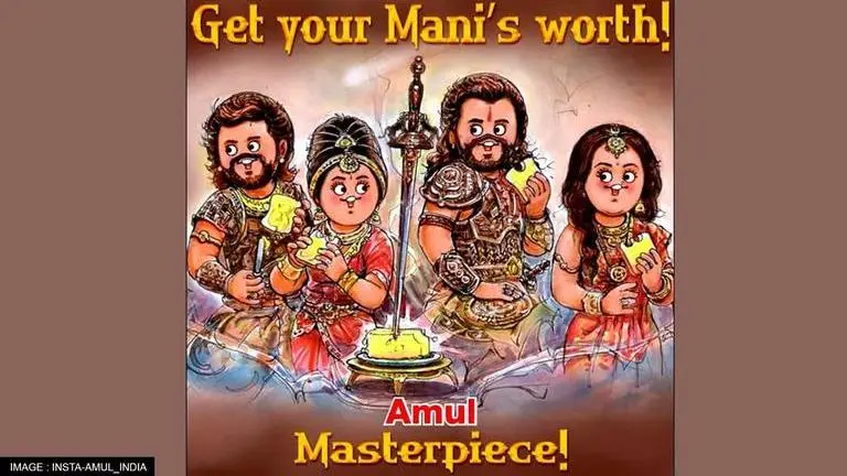 Amul hails Aishwarya Rai-Vikram's 'Ponniyin Selvan' with topical; 'Get your Mani’s worth' Ponniyin Selvan