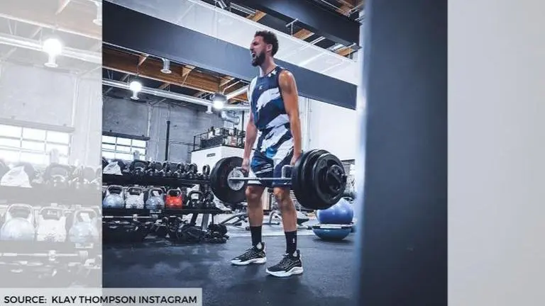 Klay Thompson training hard to 'toughen up' before basketball try outs for new NBA season klay thompson