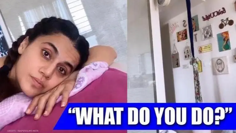 Taapsee Pannu gives a glimpse of leaking bedroom AC, says 'struggle is real' amid lockdown Taapsee