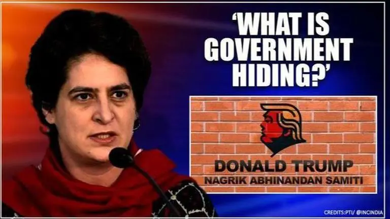 Priyanka Vadra fires broadside at 'Namaste Trump' organizer, slams lack of transparency Priyanka