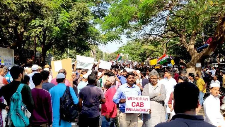 Organisations protest against CAA in Hyderabad