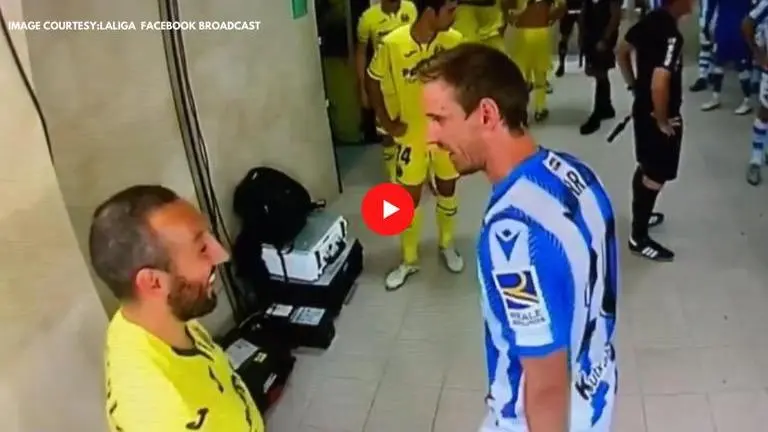 Ex-Arsenal teammates Santi Cazorla, Nacho Monreal catch up before LaLiga clash: Watch Arsenal