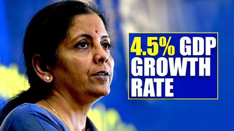 Indian Economy registers 4.5% GDP growth rate in Q2; down from 5% in Q1; Full release here GDP