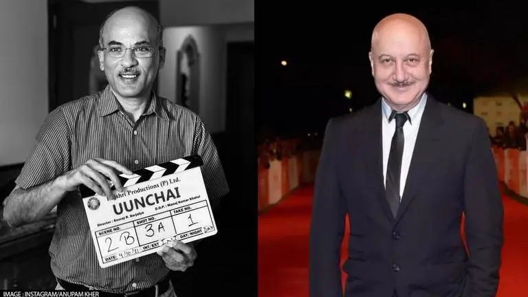 'Journey of my 520th film': Anupam Kher shares muhurat pics as he begins 'Uunchai' shoot Anupam Kher, Sooraj Barjatya, Amitabh Bachchan, Parineeti Chopra, Boman Irani, Uunchai