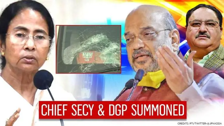 Home Ministry summons WB DGP & Chief Secretary to Delhi after attack on JP Nadda's convoy Home Ministry