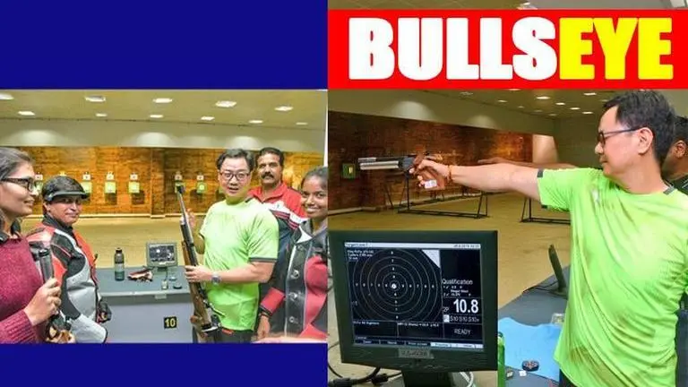 Kiren Rijiju hits bullseye at SAI shooting range, eyes Fit India next Kiren Rijiju