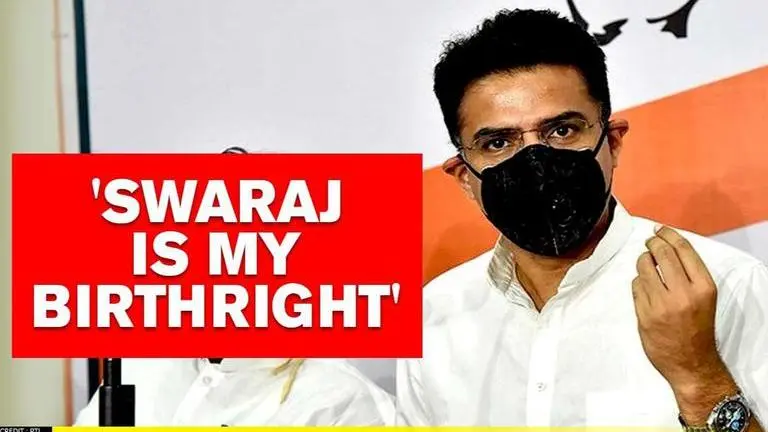Sachin Pilot echoes Tilak's 'Swaraj is my birthright' amid Rajasthan political crisis Sachin Pilot