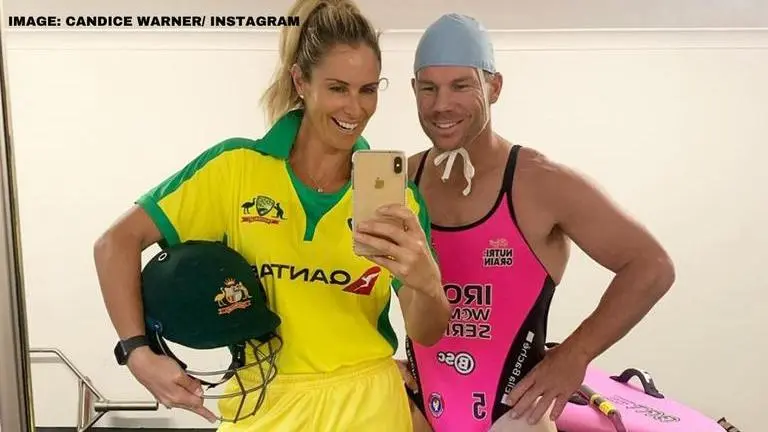David Warner leaves fans in splits for wearing wife Candice's old racing costume David Warner