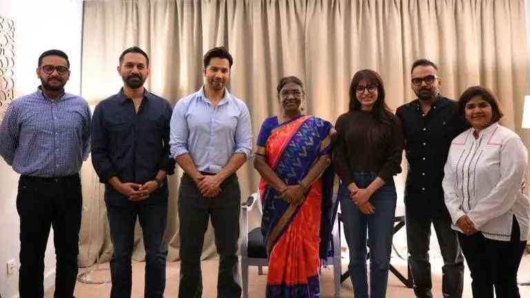 Varun Dhawan, Samantha meet President Droupadi Murmu in Serbia with Citadel directors Varun Dhawan