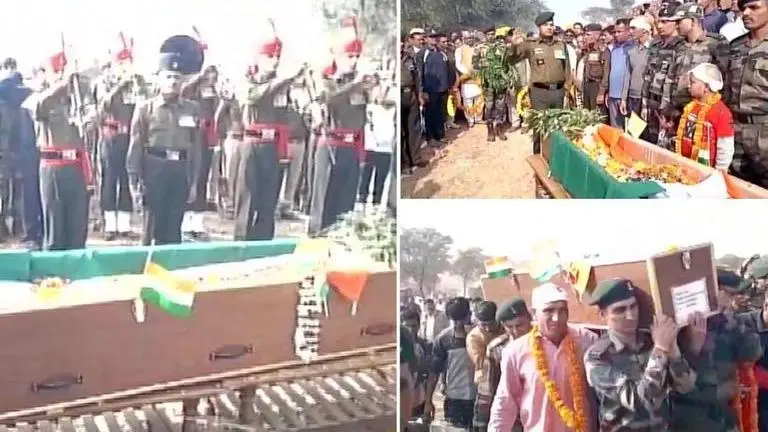 Last rites of Army jawan killed in avalanche conducted at his native place in Rajasthan Last rites
