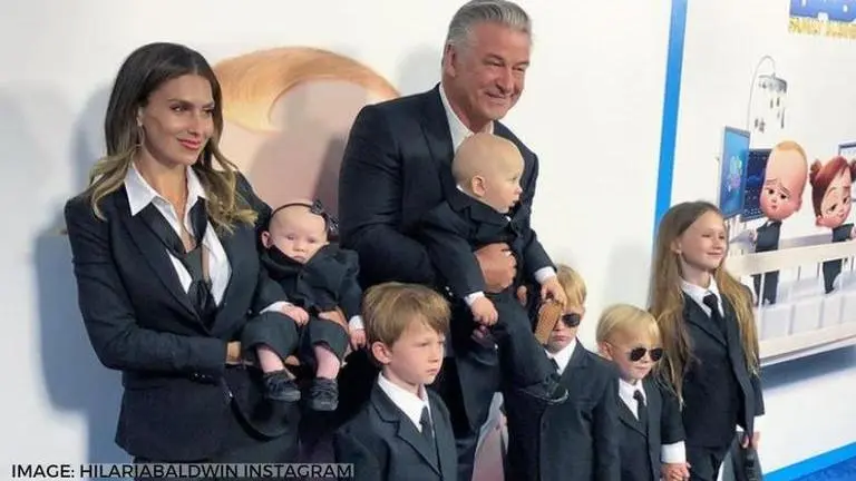 Alec Baldwin, his wife Hilaria and their six kids don similar Boss Baby looks at premiere Alec Baldwin