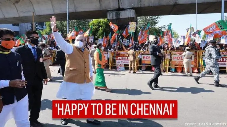 BJP eyes Tamil Nadu 2021 polls; Amit Shah arrives in Chennai to meet state members Amit Shah