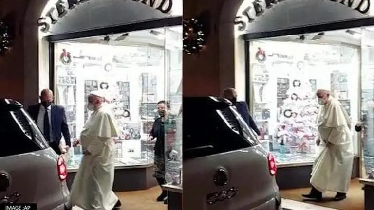 Pope Francis keeps an old promise, visits record shop & receives classical CD in return Pope