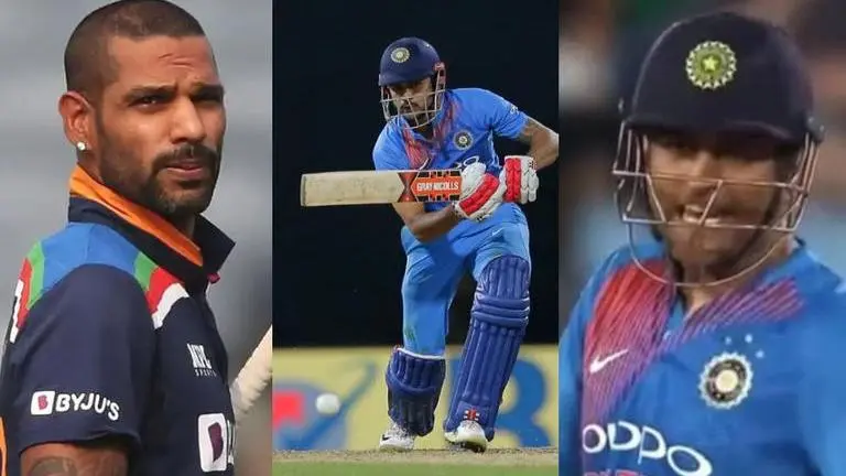 MS Dhoni, Manish Pandey and Shikhar Dhawan
