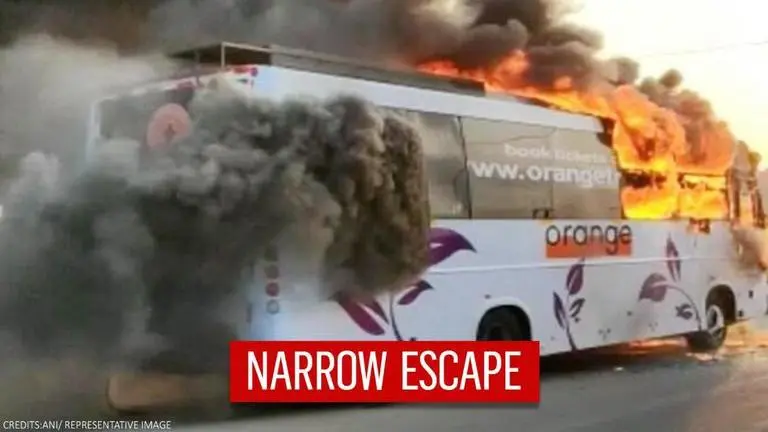 35 passengers escapes unhurt as bus catches fire in Assam; driver's quick action saves day Assam