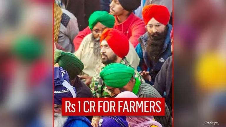 Diljit Dosanjh credited for 1 crore donation to buy warm clothes for protesting farmers Diljit Dosanjh
