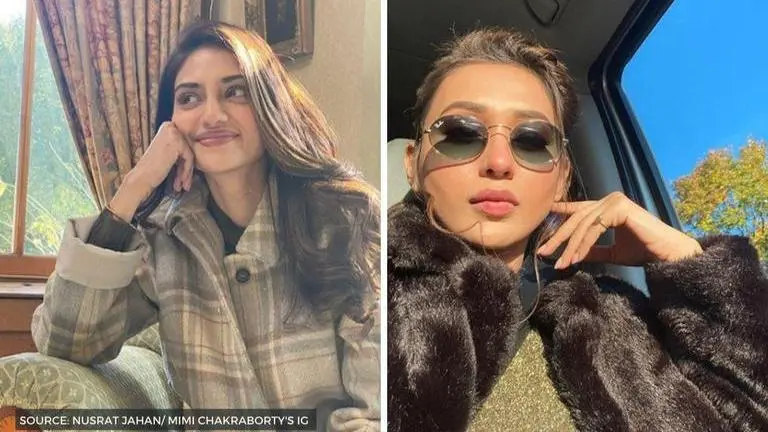 Nusrat Jahan shares photos with Mimi Chakraborty in London, says 'Jab We Met in London' Nusrat Jahan