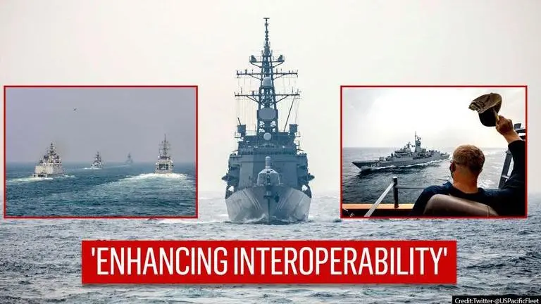 Malabar Exercise 2020: US Navy shares pictures, Indian Navy says 'seamanship evolutions' Malabar Exercise 2020: US Navy shares pictures, Indian Navy says 'seamanship evolutions'