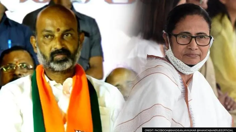 Telangana BJP chief protests against TMC over post-poll violence in West Bengal TMC