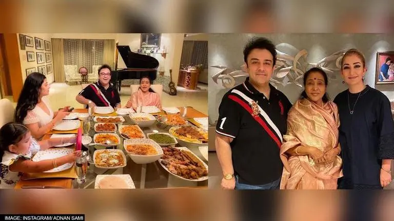 Adnan Sami enjoys dinner with Asha Bhosle & her granddaughter; says 'Our home was blessed' Adnan Sami, Asha Bhosle, Padma Shri, Zanai, Medina