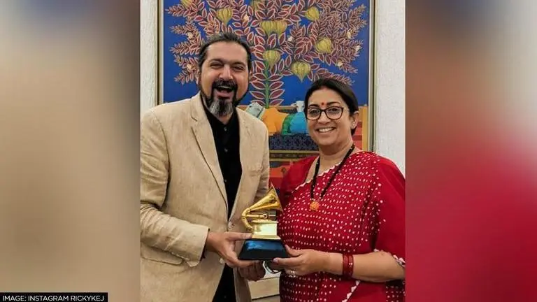 Ricky Kej meets Smriti Irani; Union Minister congratulates him on Grammys 2022 win Ricky Kej, Smriti Irani