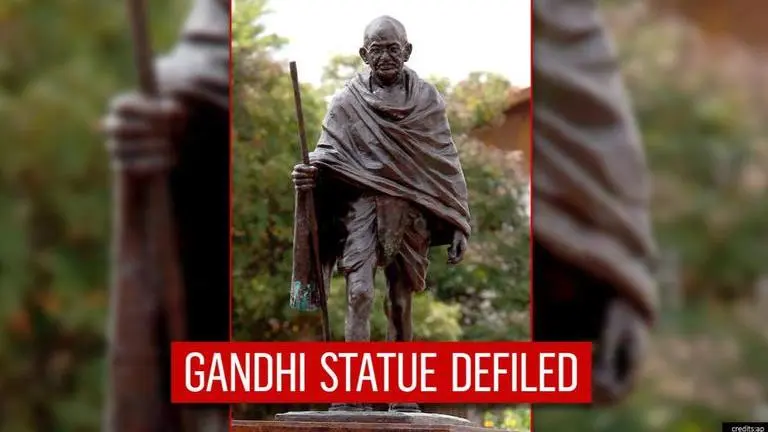 Mahatma Gandhi statue desecrated in US Central Park; India condemns 'despicable' act Mahatma Gandhi statue