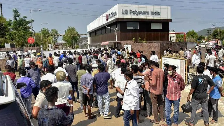 CPI leaders stage protest against Andhra govt over inaction in LG Polymers gas leak case CPI