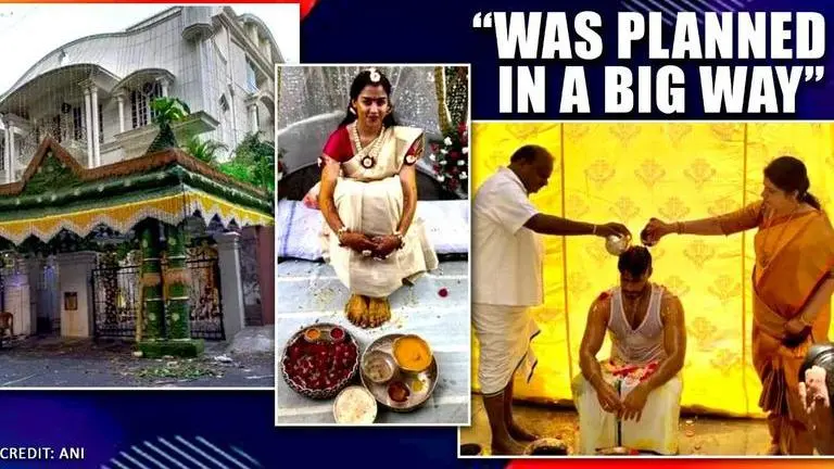 Nikhil Kumaraswamy's wedding rituals begin as former CM apologises for not inviting all Nikhil Kumaraswamy's wedding rituals begin as former CM apologises for not inviting all