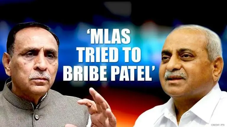 Fifth Congress MLA resigns in Gujarat; CM Rupani alleges Cong tried to bribe Dy CM Patel Congress