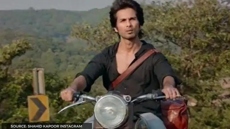 Shahid Kapoor spotted riding his iconic Royal Enfield in a BTS video; WATCH Shahid Kapoor