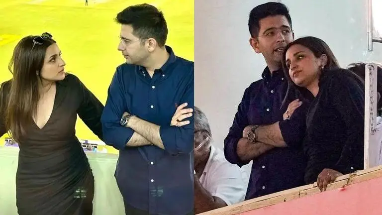 Parineeti Chopra blushes, Raghav Chadha smiles as crowd chants 'bhabhi' during IPL match Parineeti Chopra